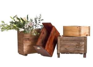 Maceteros de madera en varios tamaños y diseños