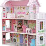 Casa de muñecas de madera para niñas de 3-6