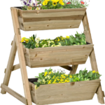 Maceteros de madera para plantas de jardin